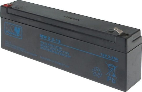 MW Power MW 2.2-12 UPS Battery with Capacity 2.2Ah and Voltage 12V 1pcs