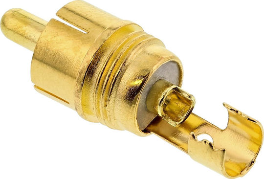 Inline Inline Metal Rca Dad Plug Soldering Black Ring Red 6 Mm Cable