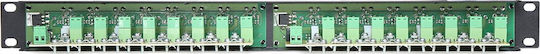 Delta Patch Panel για Rack 19" 16 Θυρών Κόκκινο