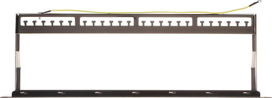 Keystone Patch Panel für Rack 1U 19" 24 Ports Schwarz