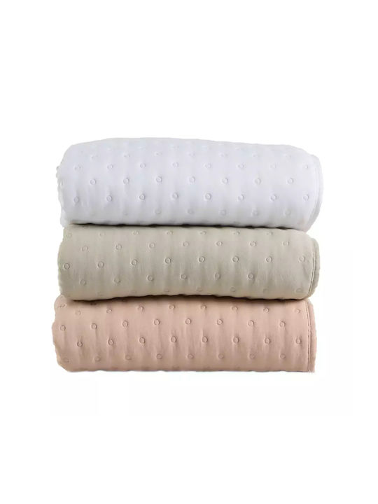 Das Home 9658 Coverlet Queen Size Microfiber White 240x250cm