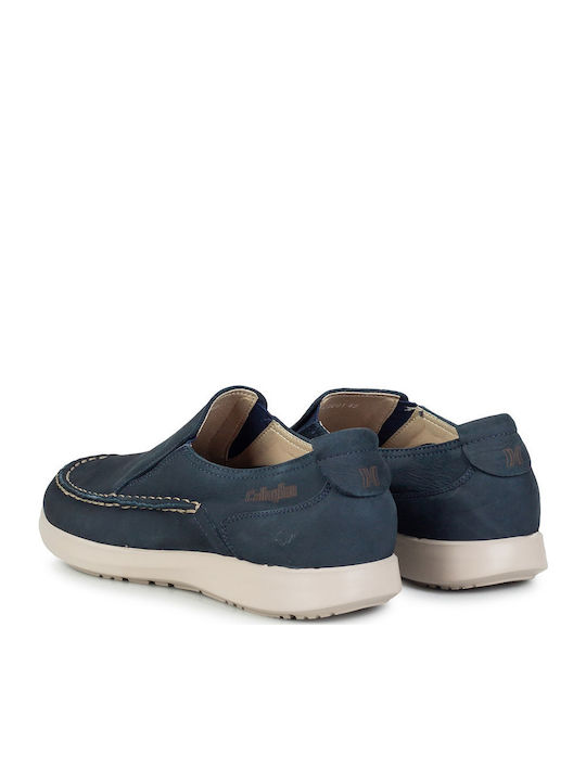 Leder Herren Freizeitschuhe Blau
