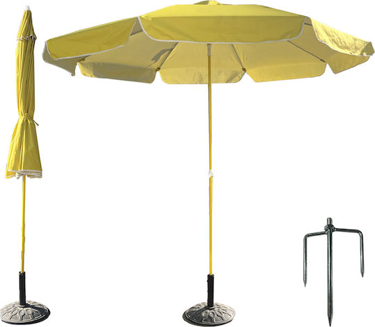 Umbrelă Rotundă Metalică Galbenă Φ2.5m