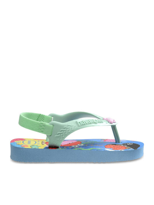 Kinder Flip Flops Peppa Schwein Hellblau Baby