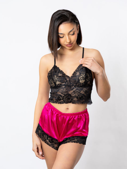 Moongirl Satin Babydoll Fuchsia