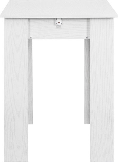 Table Kitchen Extendable Wooden White Frasinato 90(+30)x60x78cm