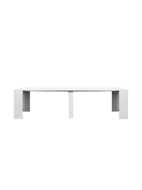 Table Dining Room Extendable Wooden White 78(+222)x90x51cm