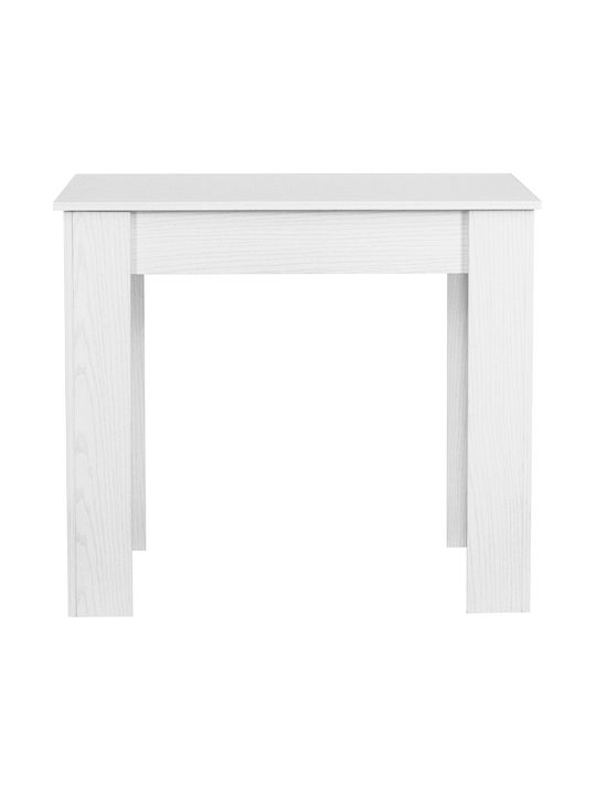 Table Kitchen Extendable Wooden White Frasinato 90(+30)x60x78cm