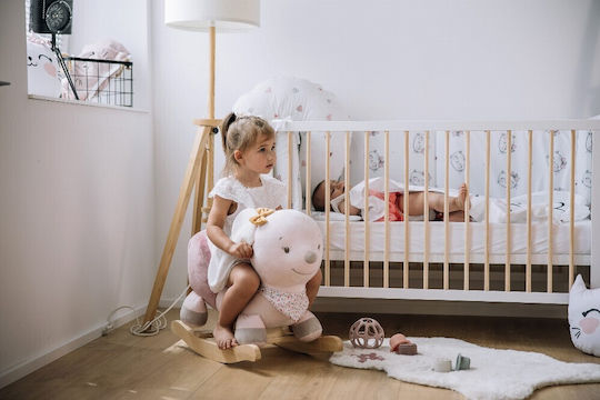FreeOn Zoe Mouse Jucărie Leagăn Ursuleț Pentru 12+ Luni Pentru Greutate Până La 30 Kg Roz