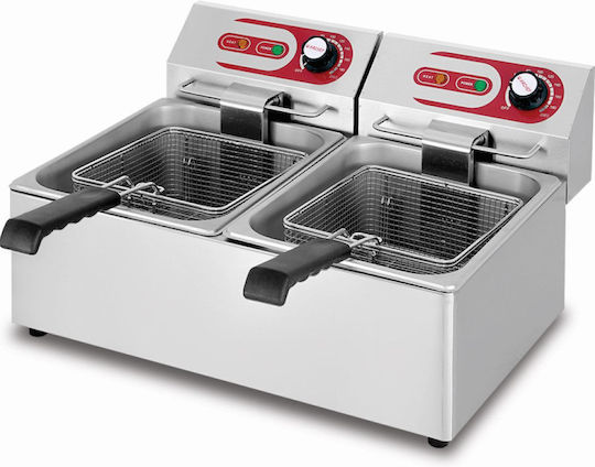 Dynamic Electric Fryer Double Capacity 2x4lt