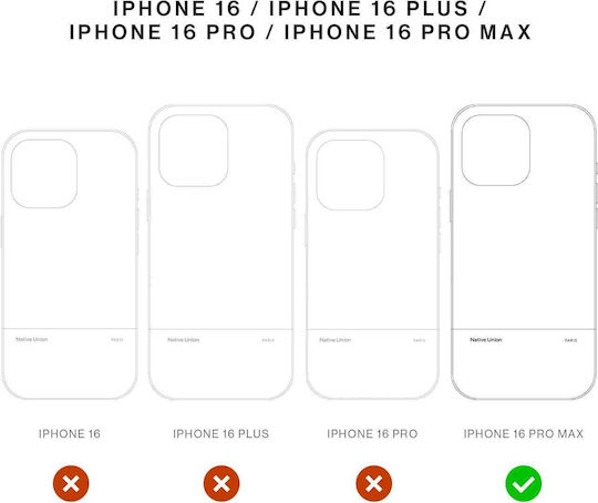 Native Union Classic Wallet Υφασμάτινο 1.8mm Μαύρο (iPhone 16 Pro Max)
