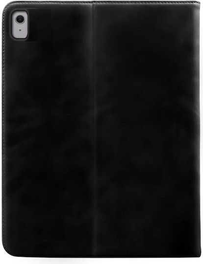 Rosso Deluxe Flip Cover Δερμάτινη Μαύρη (iPad Air 6, Air 5, Air 4)