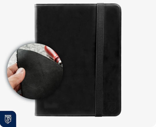 Rosso Deluxe Flip Cover Δερμάτινη Μαύρη (iPad Air 6, Air 5, Air 4)
