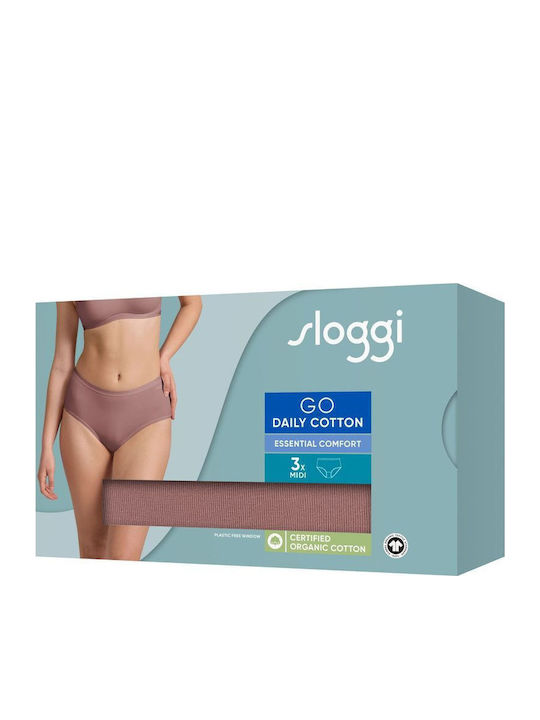 Βαμβακερά Γυναικεία Slip 3Pack Κακάο
