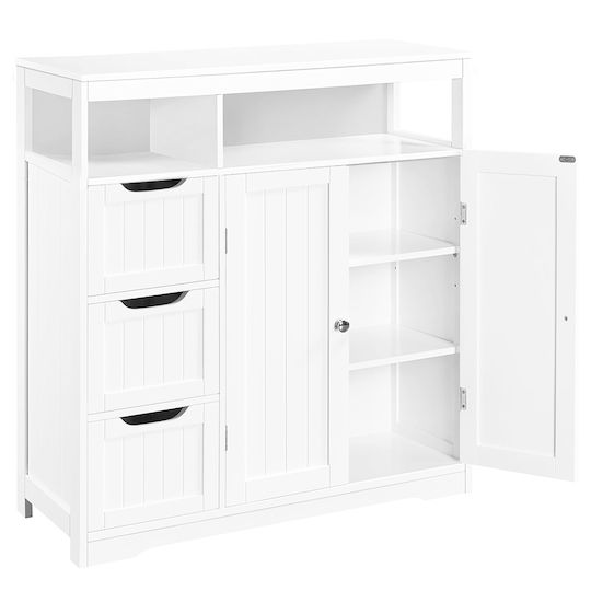 Shally Dogan Badezimmerschrank B80.5xT30xH86.5cm Weiß