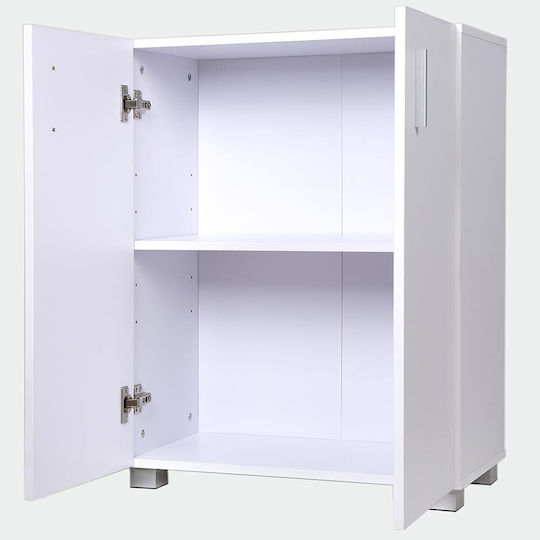 Bakaji Badezimmerschrank B77xT31xH60cm Weiß