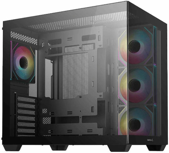 Deepcool CG530 4F Gaming Midi Tower Computer Case with Side Window and ARGB Lighting Black