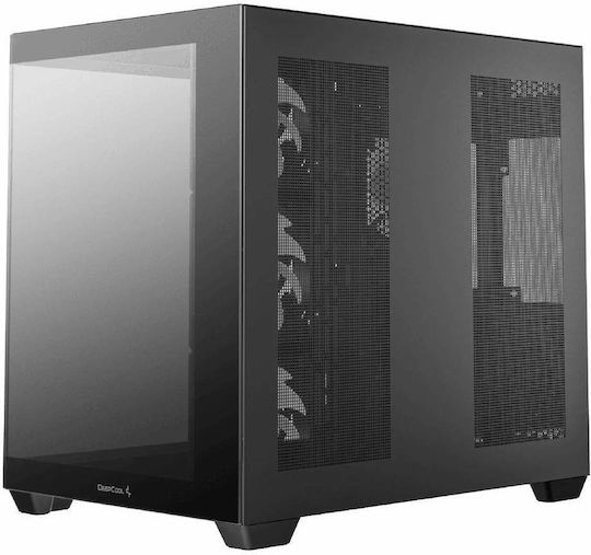 Deepcool CG530 4F Gaming Midi Tower Computer Case with Side Window and ARGB Lighting Black