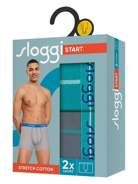 Start Short C2p Slipuri pentru bărbați Turquoise 2Pachet