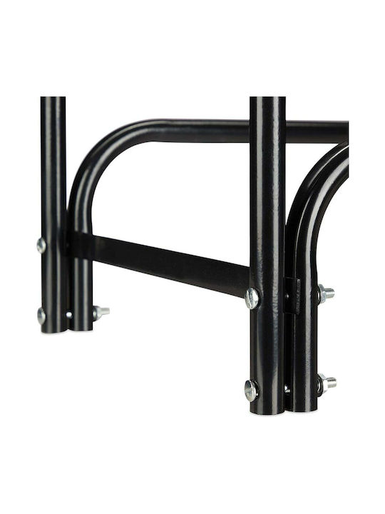 Bakaji Μεταλλικό Ράφι Αποθήκευσης Ξύλων 120x35x120cm Μαύρο