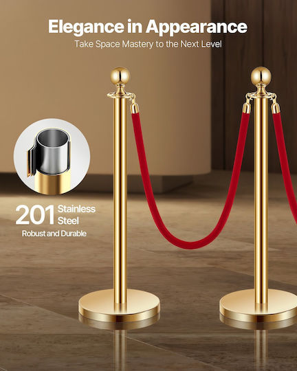 Vevor Safety Barrier Post Gold 1.5m QTGLZDSDJSHRA7EPFV0