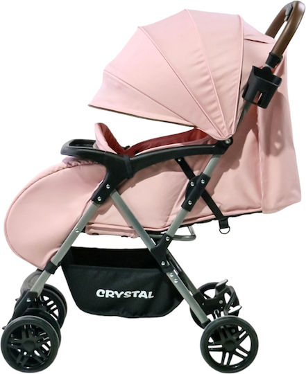 Crystal Baby Stroller Suitable for Newborn Pink 6.3kg