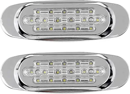 Car Side Position LED Lights 12-24v 2pcs 16LED Universal 3858-1 White OEM