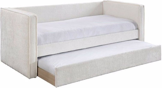 Calmo Two-Seater Couch Bed Cream 90x190 cm