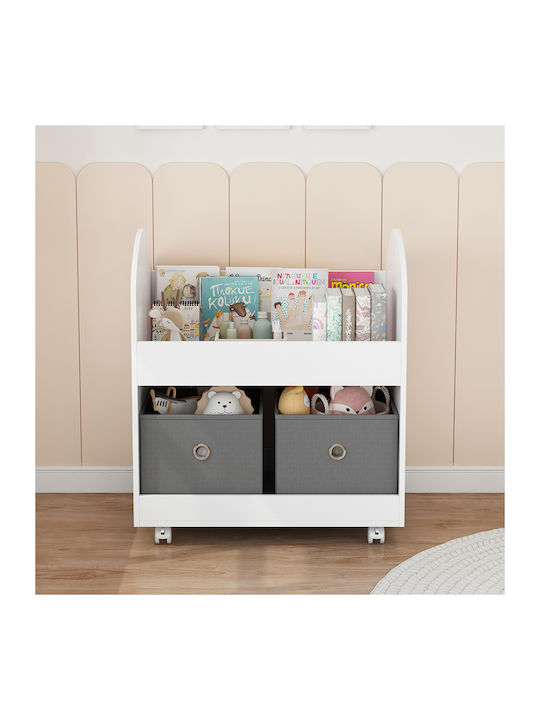 Bücherregal Boden Weiß 70x40x78cm