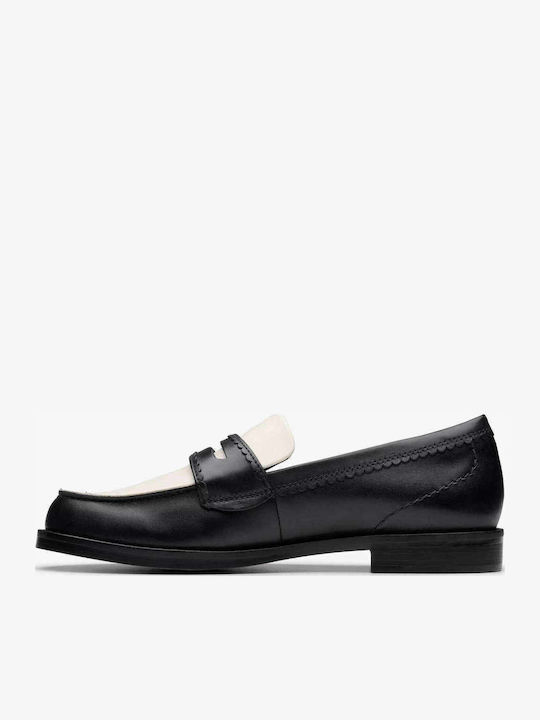 Edge Penny Δερμάτινα Γυναικεία Loafers σε Μαύρο Χρώμα