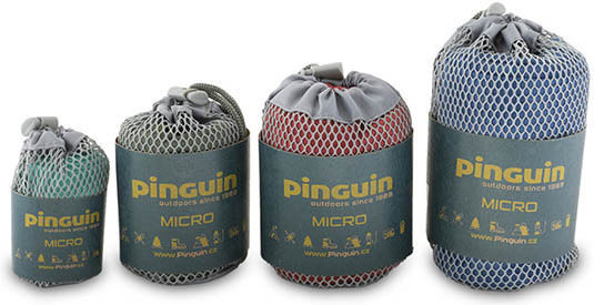 Pinguin Micro Towel Map Towel Face Microfiber Gray 80x40cm