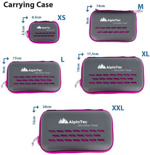 AlpinPro DryFast Microfiber Body Antibacterial Towel with Case Navy 150x75cm