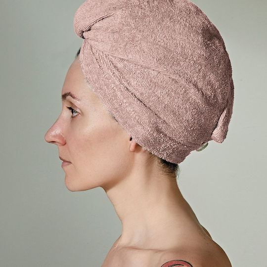 Kentia Turban Πετσέτα Microfiber Μαλλιών Ροζ