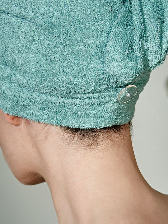 Kentia Πετσέτα Προσώπου Turban 24x64εκ. Πράσινη Βάρους 450gr/m²