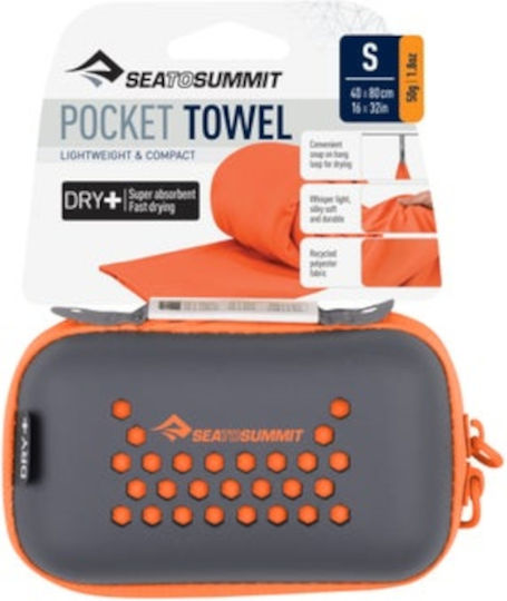 Sea to Summit Pocket Πετσέτα Microfiber Προσώπου σε Θήκη Πορτοκαλί 80x40εκ.