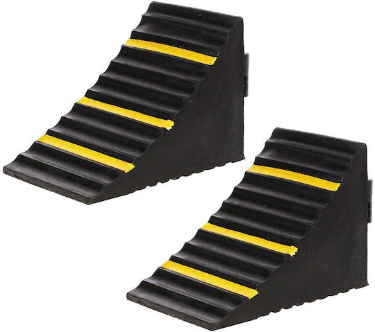 Set de 2 cale roți Bakaji din cauciuc dur cu reflectoare pentru roți 02837182
