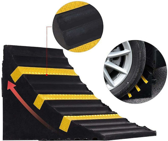 Set de 2 cale roți Bakaji din cauciuc dur cu reflectoare pentru roți 02837182