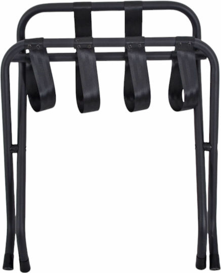 Ankor Metallic Foldable Hotel Luggage Rack Black with Dimensions 54x44xH52cm Foldable with Backrest