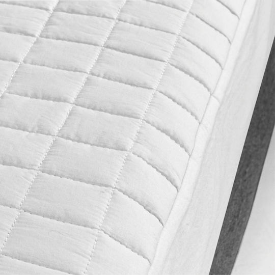 La Luna Προστατευτικό Επίστρωμα Μονό με Φούστα Luxurious Λευκό 100x200+35εκ.