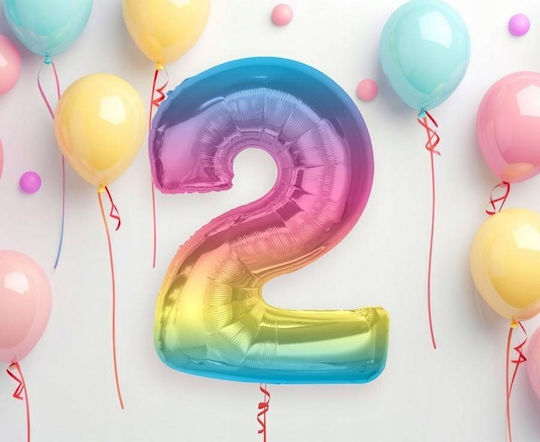 Balon Folie Jumbo Număr 2 92buc