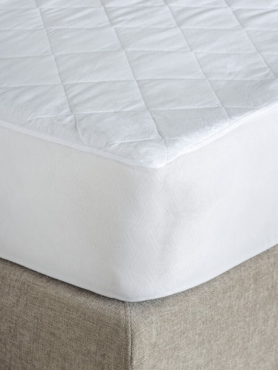 Palamaiki Protecție pentru Saltea Semi-dublu cu Fustă Alb 110x200+35buc