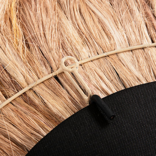 HomeMarkt Oglindă de Perete cu Maro Ramă din Rattan Diametru 100cm 1buc
