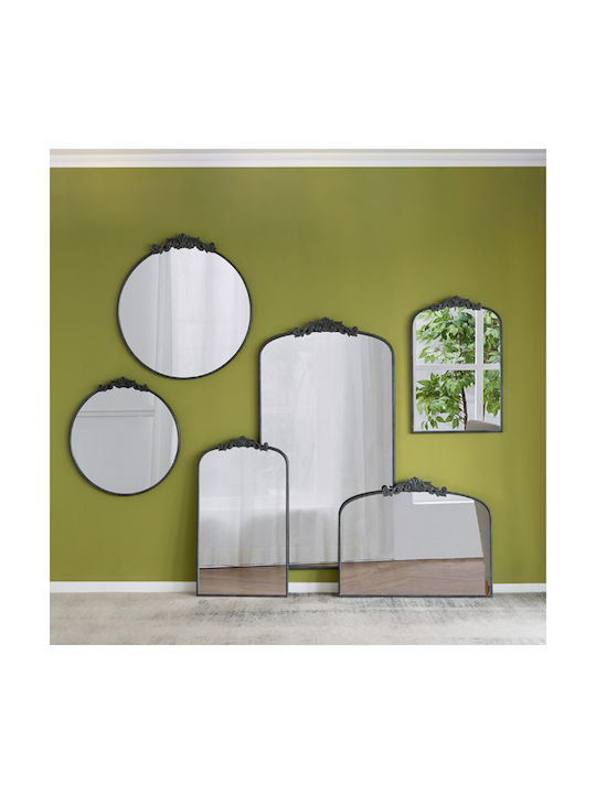 Artekko Oglindă de Perete cu Negru Ramă din Metalic 101.6x79.3cm 1buc