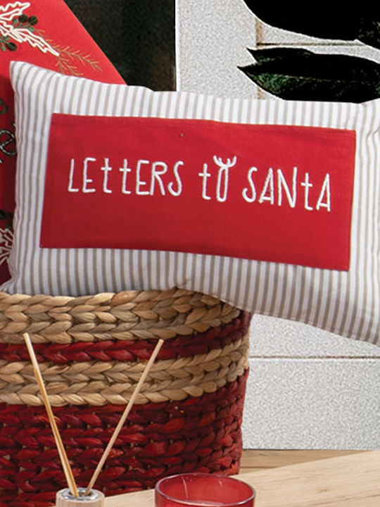 Nef-Nef Homeware Christmas Decorative Pillow Tiffani Letters Rectangular Red 30x45cm