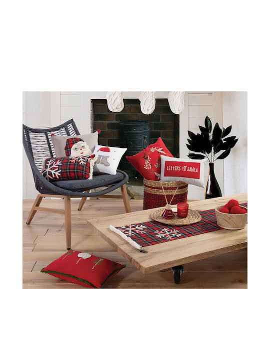 Nef-Nef Homeware Christmas Decorative Pillow Tiffani Square Red 45x45cm