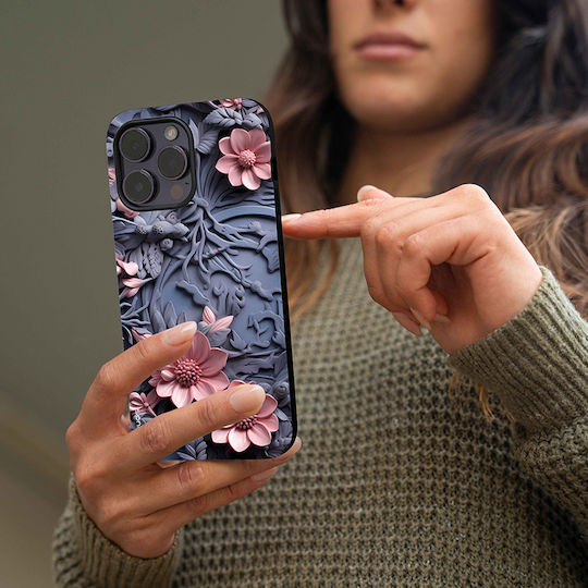 Sonique 3D Flower Series калъф за Vivo Y35 4G Vivo Y22 Vivo Y22s Розов 02