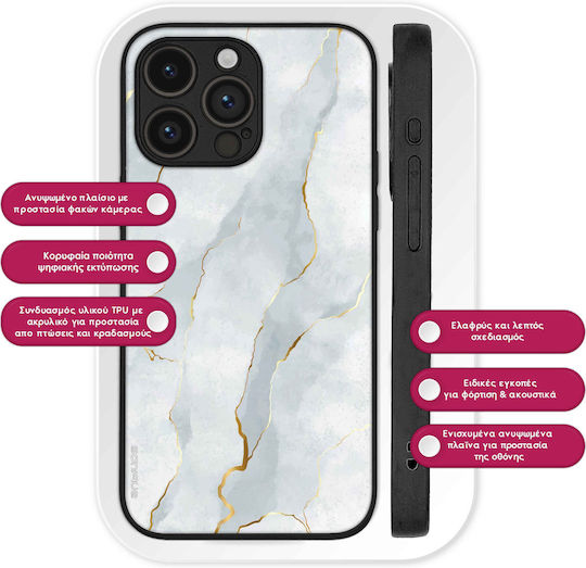 Калъф Sonique Marble Series за Motorola Edge 40 Neo 5G Бял 01