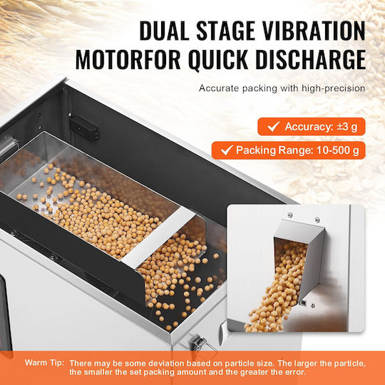 Vevor Automatic Weighing Filling Machine 10-500g for Bottles & Bags