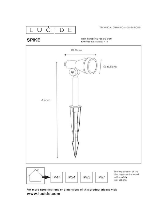 Lucide Lightning Led Light Fixture Spike 27882/05/30
