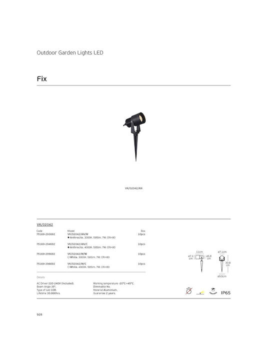 VK Lighting Водоустойчиво LED осветително тяло 75169-296692